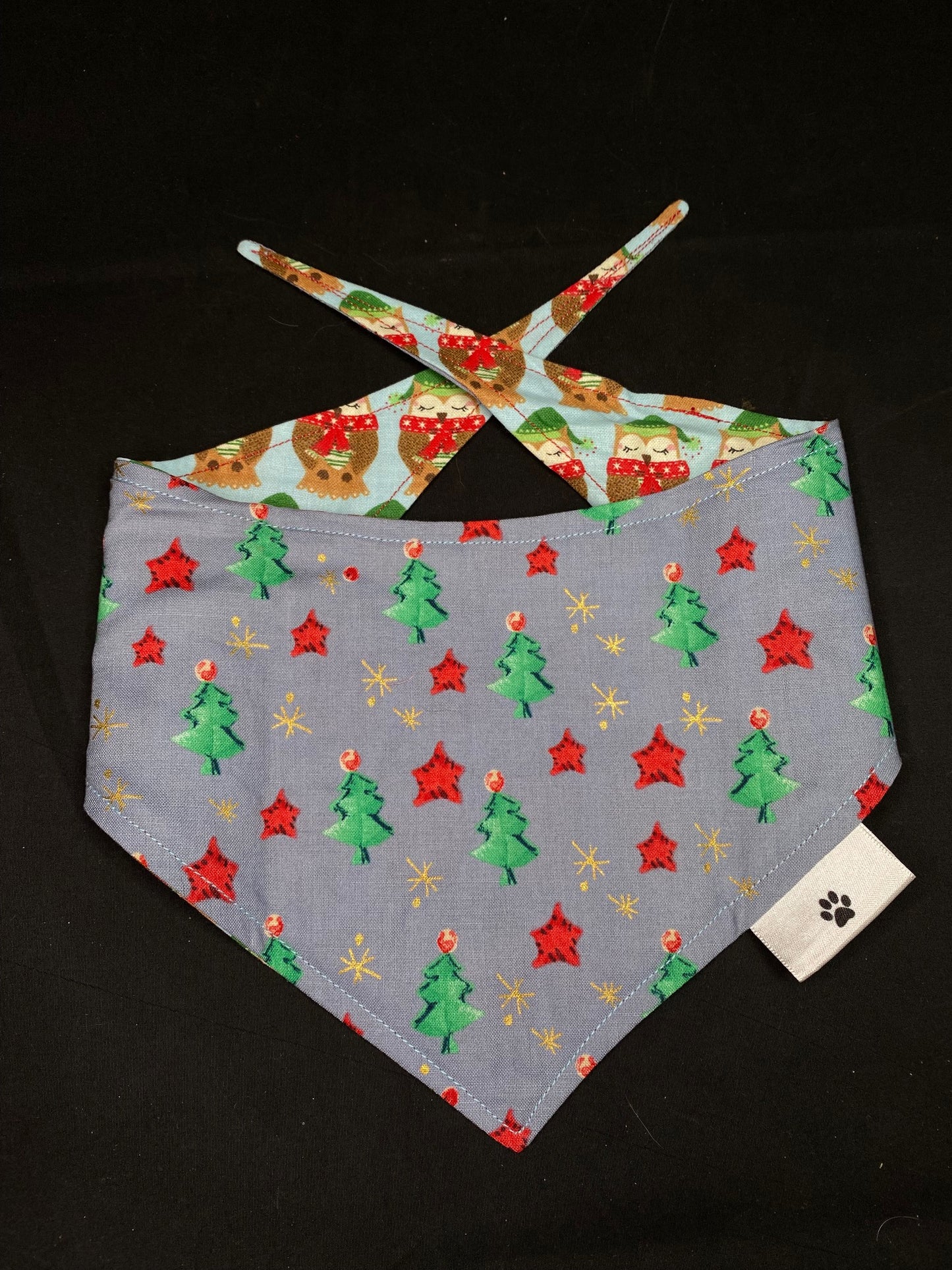 Grey Christmas Owls - S