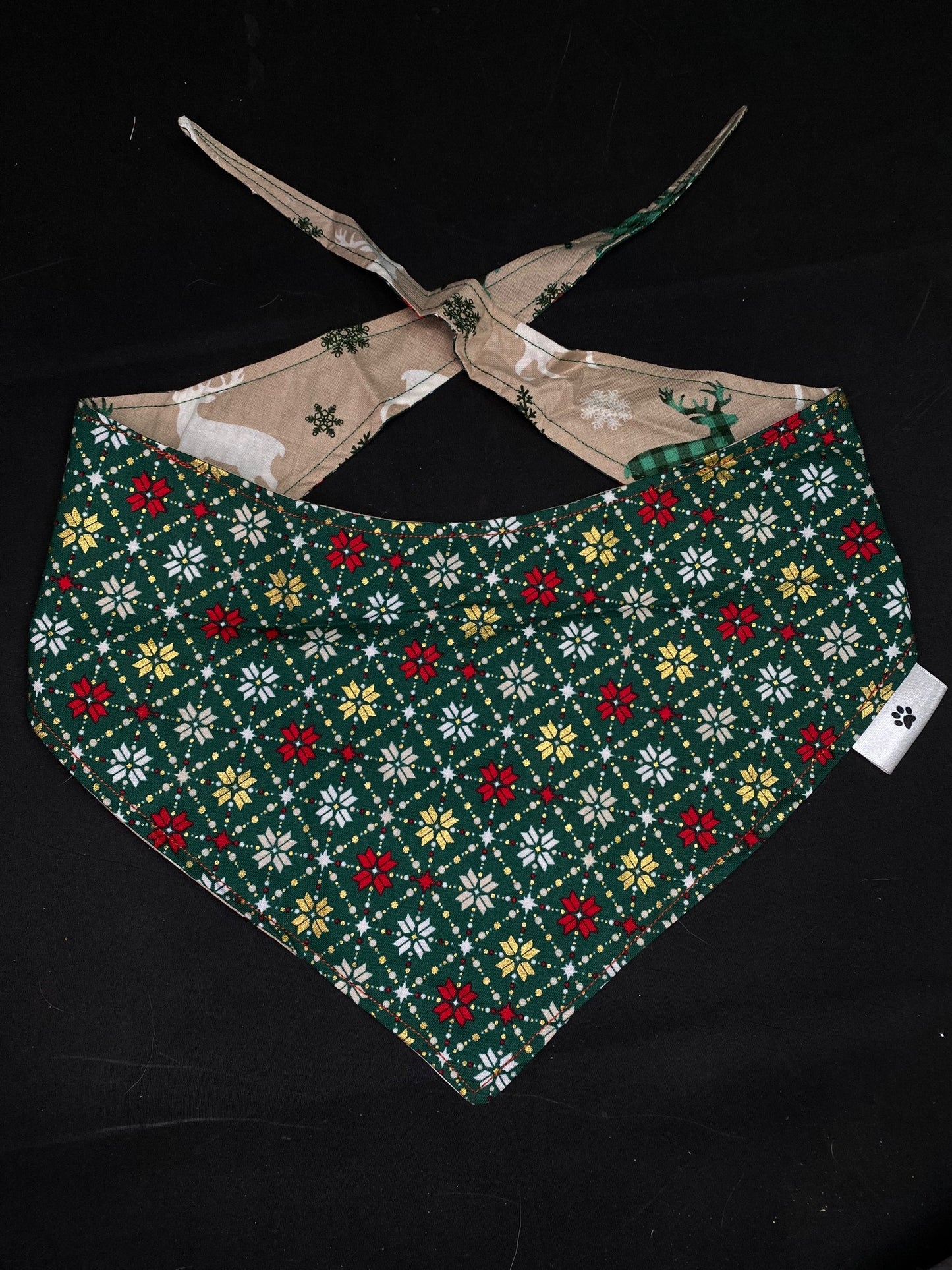 Green Christmas Deer - L