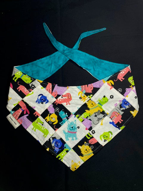 Blue Dog Patchwork - L