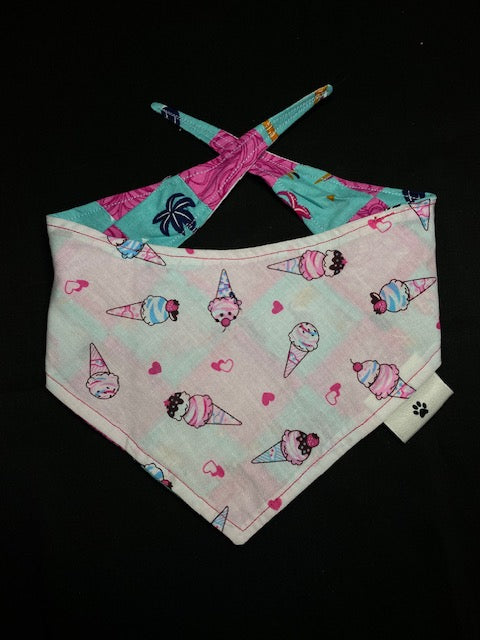 Pink & Blue Patchwork - S