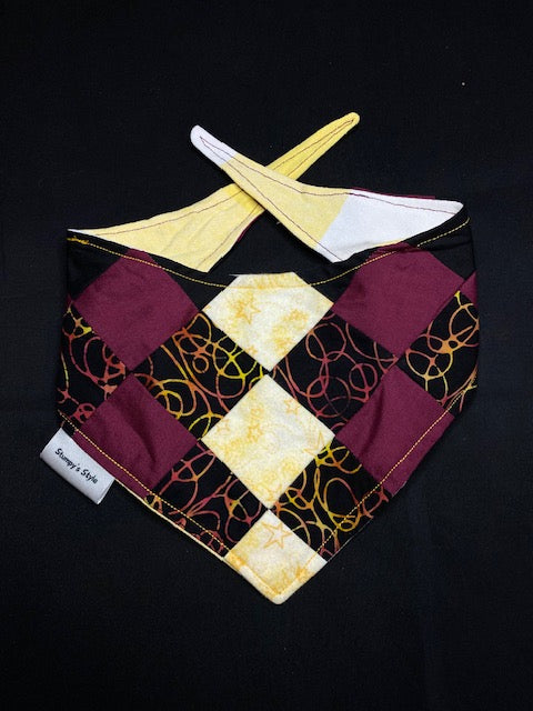 Burgundy Patchwork - S
