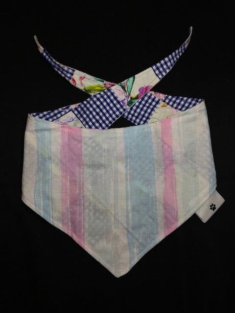Blue Checked Patchwork - M