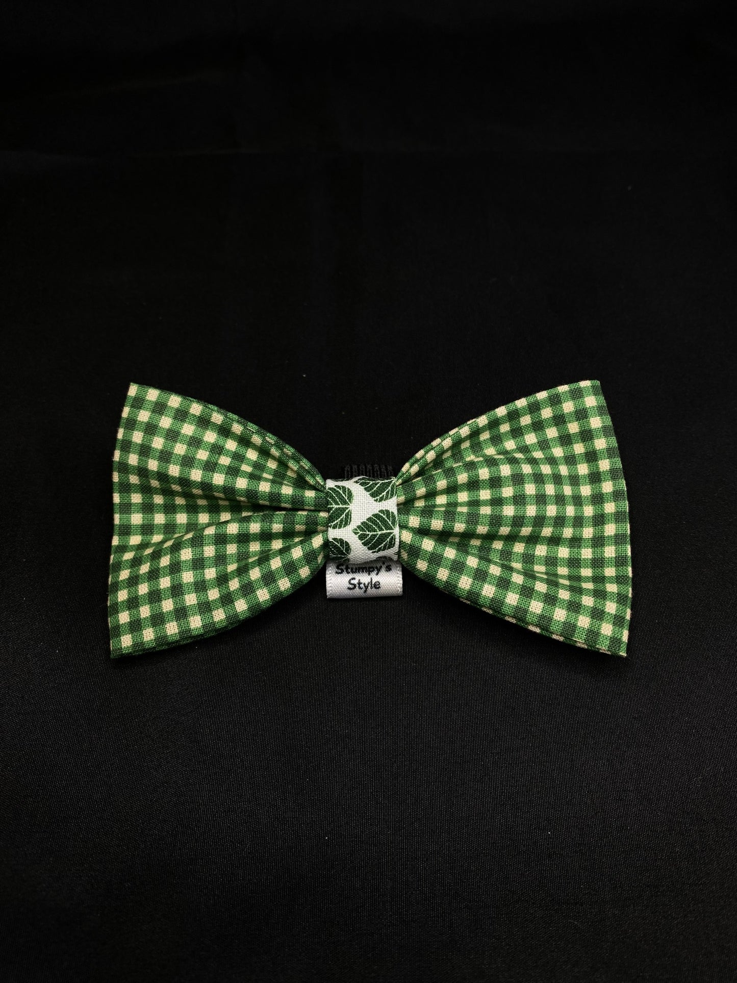 Green Checked Bow