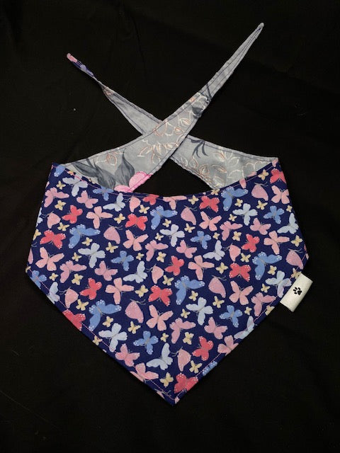 Pink Flowers & Butterflies - L