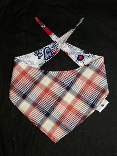 Blue & Red Flowers - L