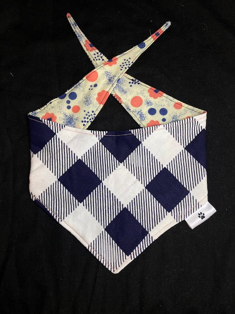 Blue & Peach Flowers - M