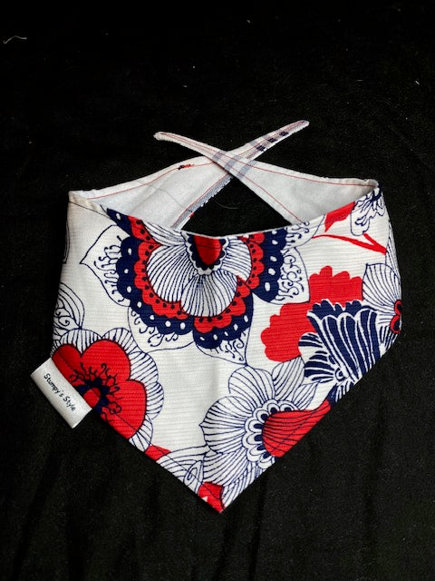 Red & Blue Floral Pattern - S