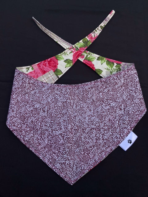 Pink Floral Checked - L