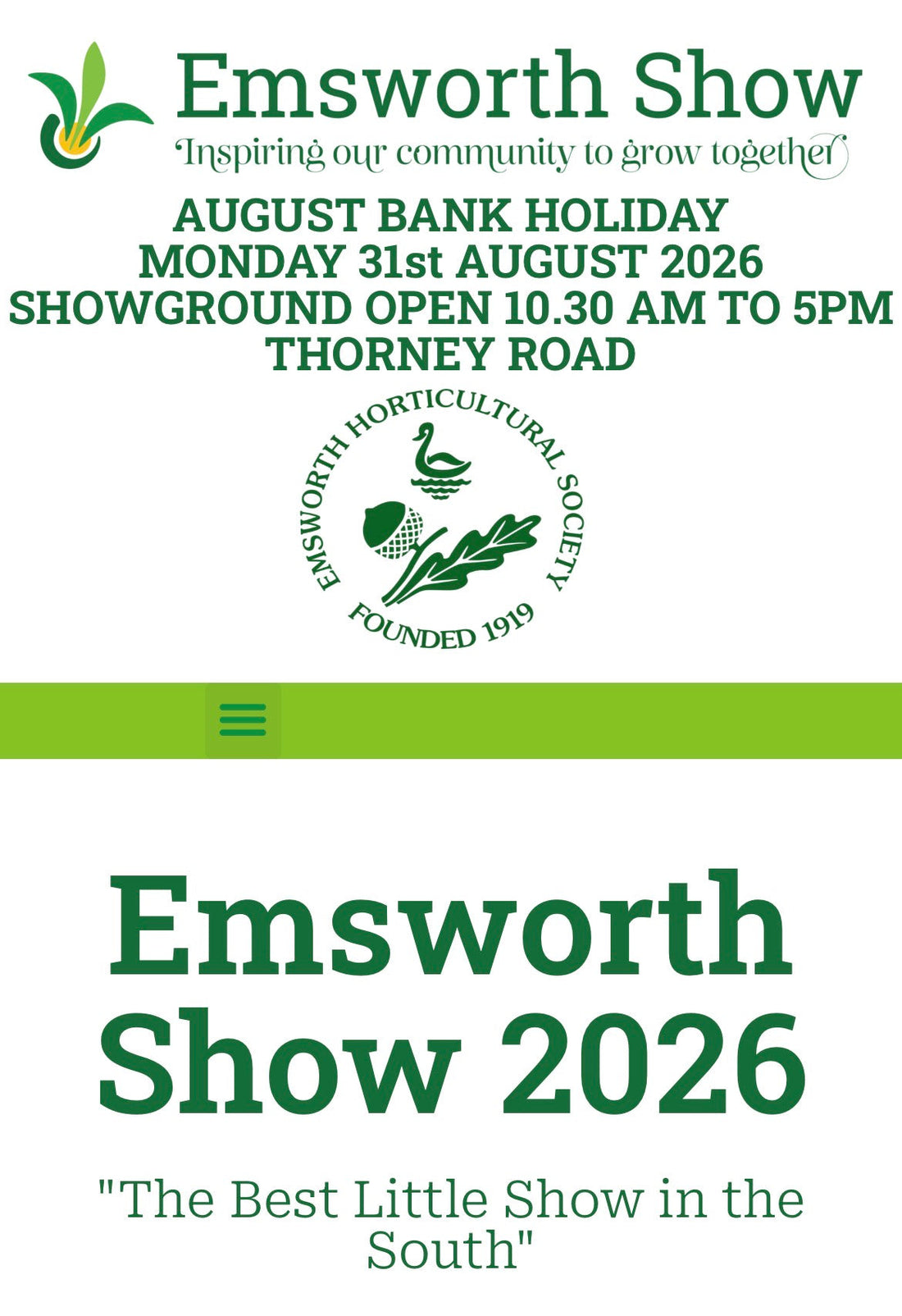 Emsworth Show 31st August
