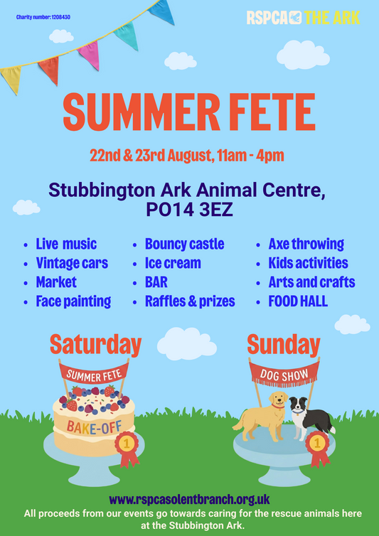 RSPCA Stubbington Ark Summer Fete - 22nd & 23rd August