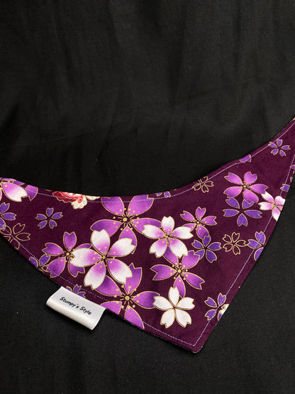 Purple Flowers Bandana