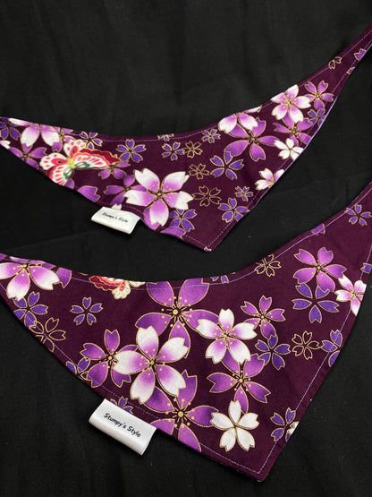 Purple Flowers Bandana
