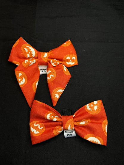 Orange Pumpkins Bow