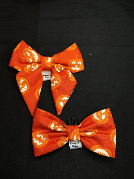 Orange Pumpkins Bow
