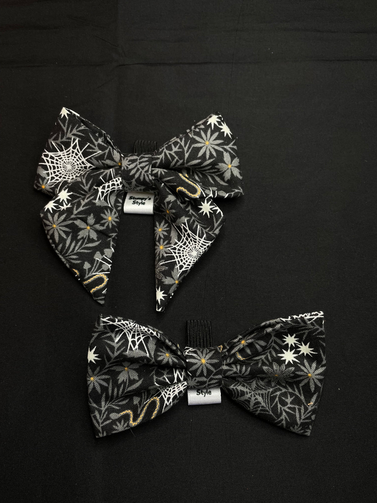 Black Spider Webs Bow