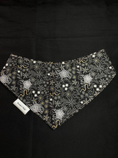 Black Spider Webs Bandana