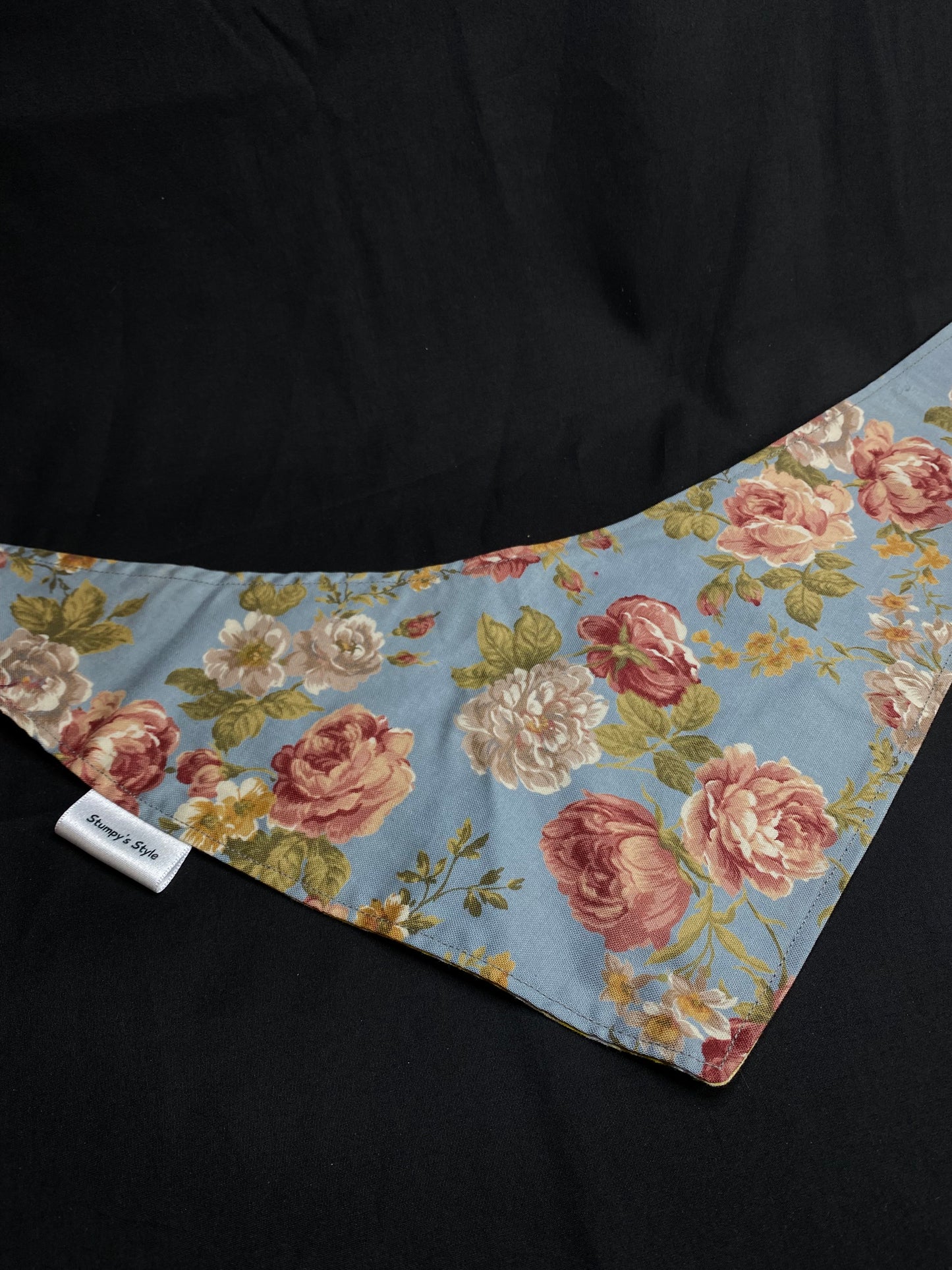 Grey Flowers Bandana