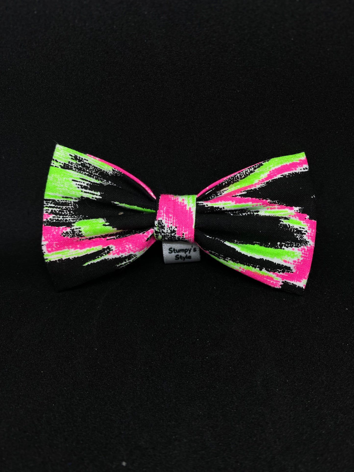 Neon Pink & Green Bow