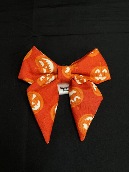 Orange Pumpkins Bow
