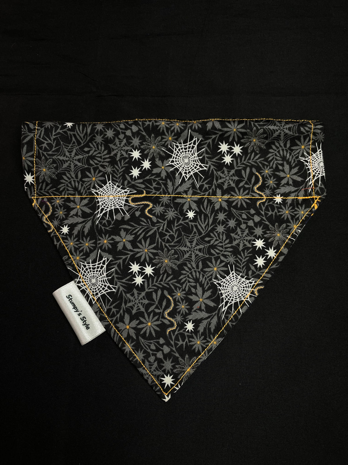 Black Spider Webs Bandana