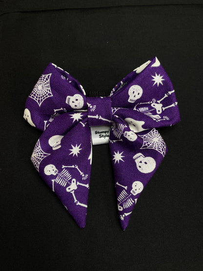 Purple Halloween Bow
