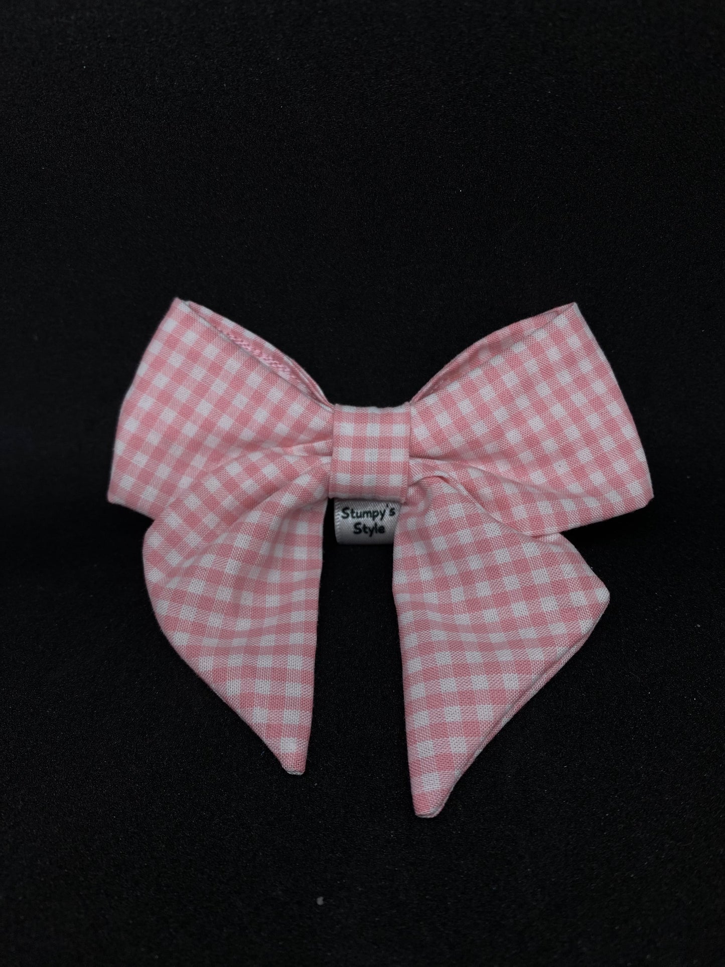 Pink Checked Bow