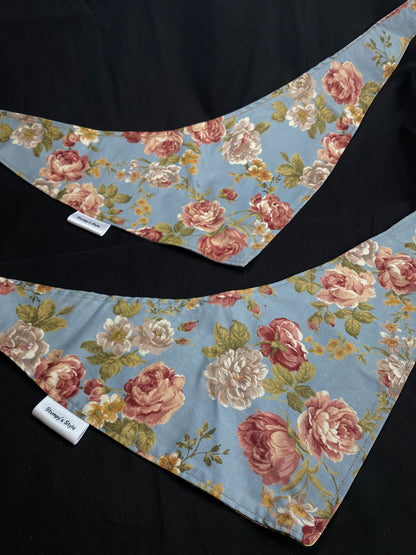 Grey Flowers Bandana