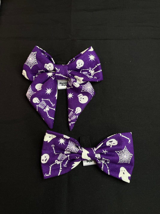 Purple Halloween Bow