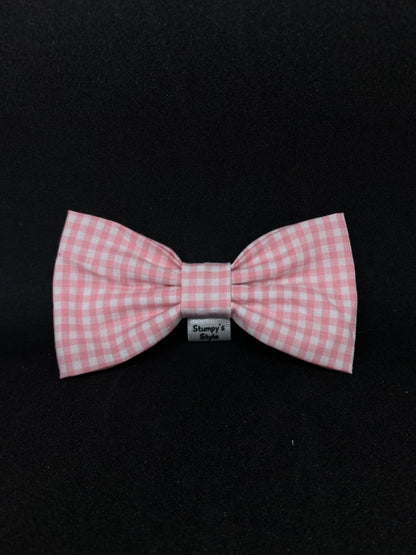 Pink Checked Bow