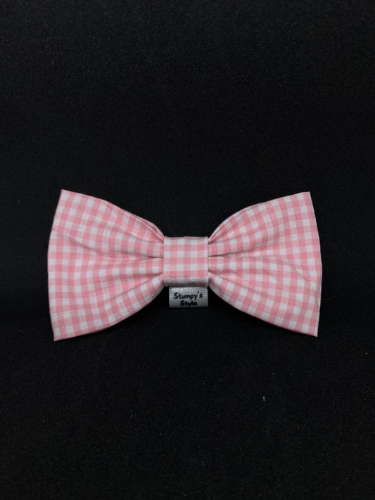 Pink Checked Bow