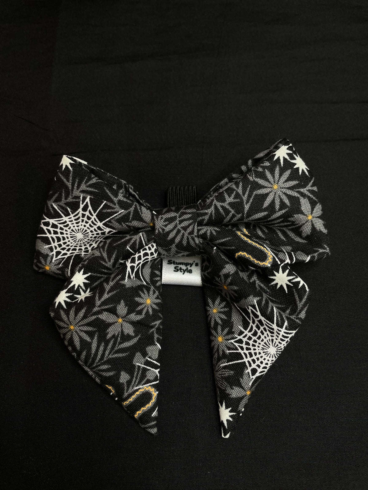 Black Spider Webs Bow