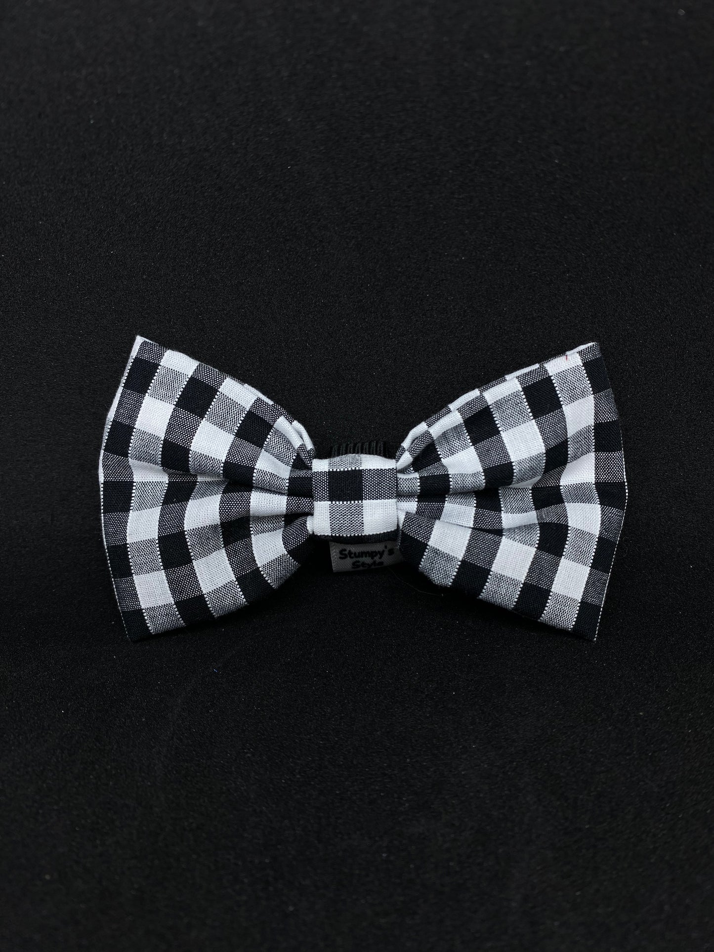 Black Checked Bow