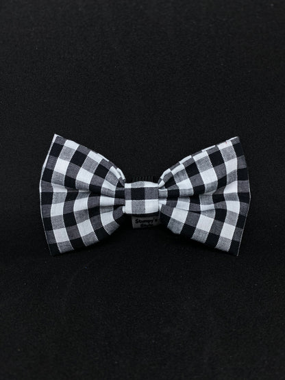 Black Checked Bow