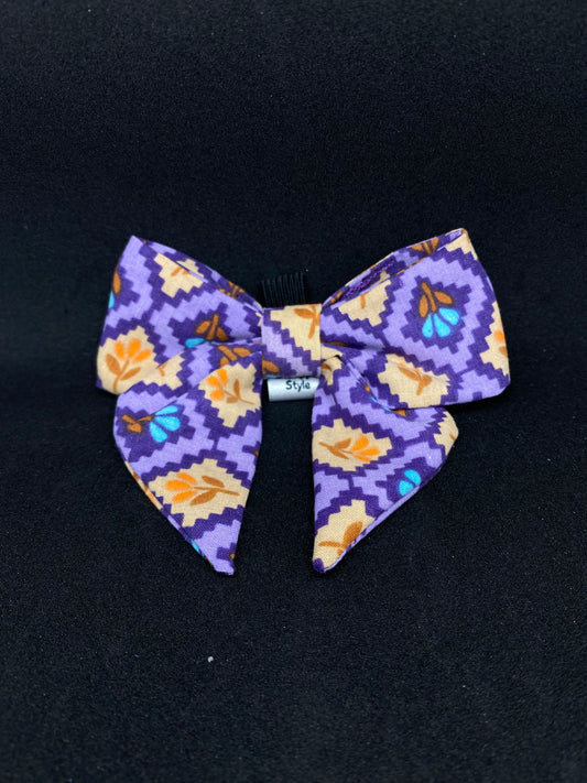 Purple Abstract Bow