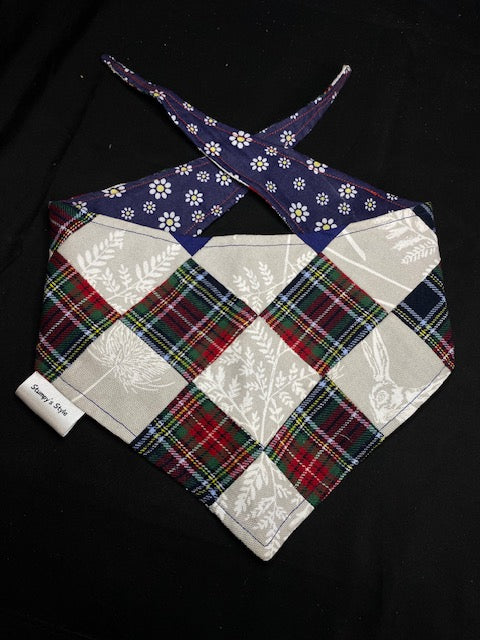 Blue Floral Patchwork - M