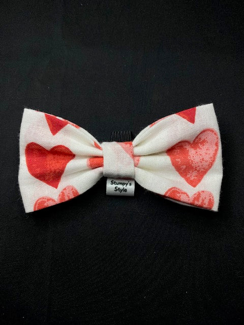 Big Red Hearts Bow