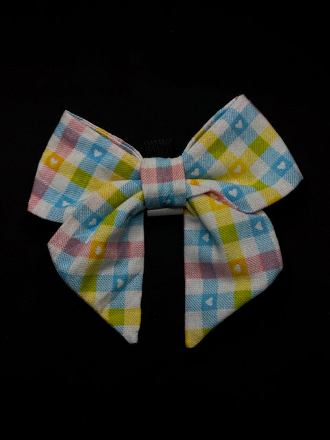 Checked Heart Bow (new)