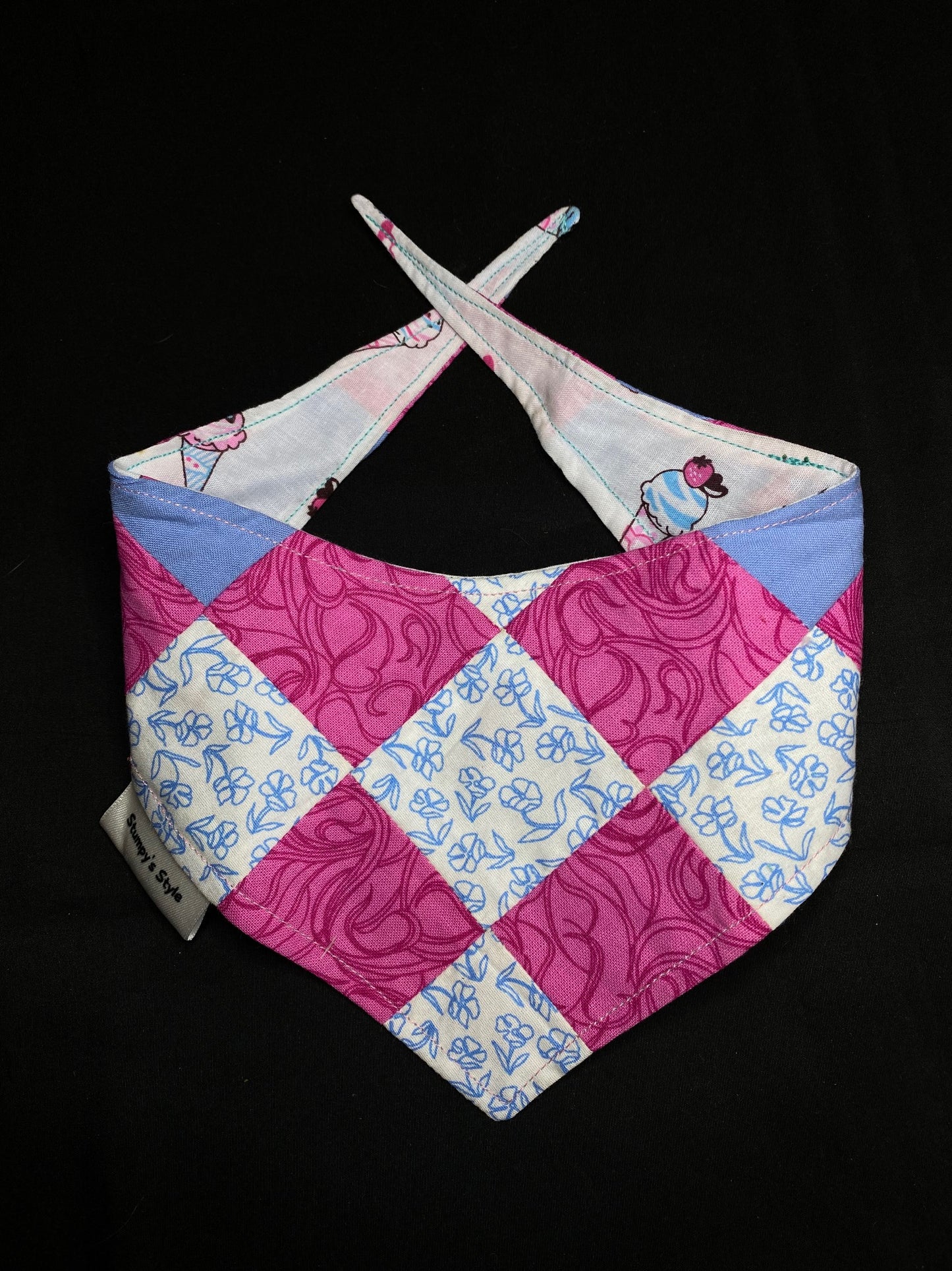 Pink & Blue Patchwork - XS