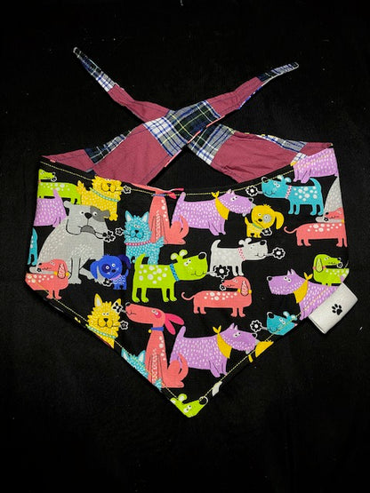 Burgundy Pug Patchwork - M