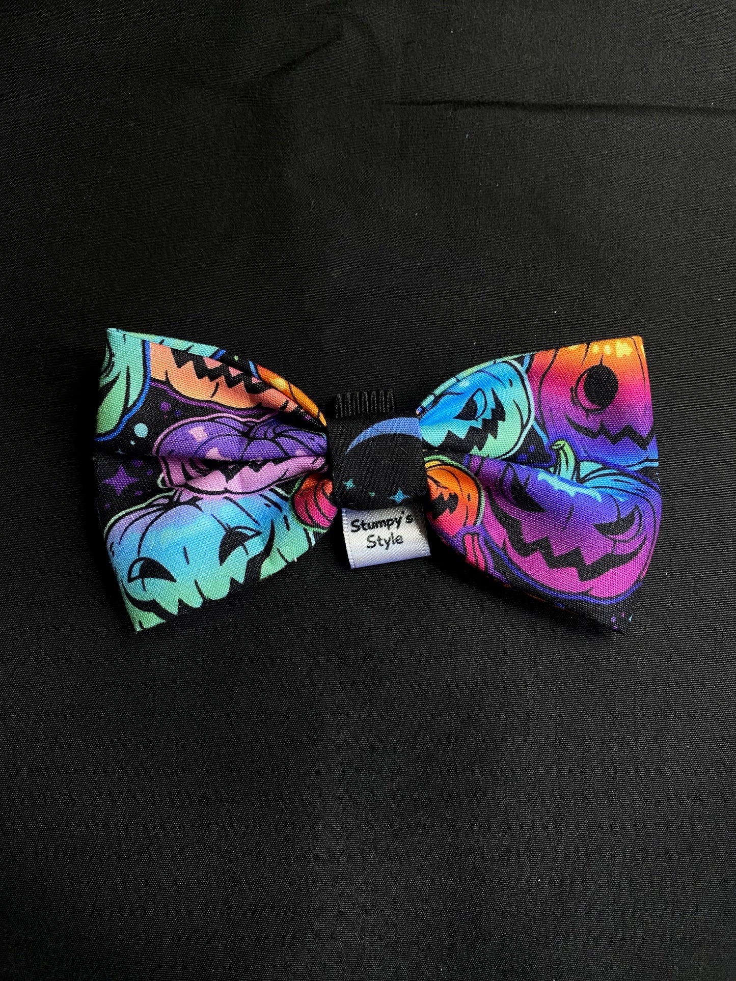 Neon Pumpkins Bow