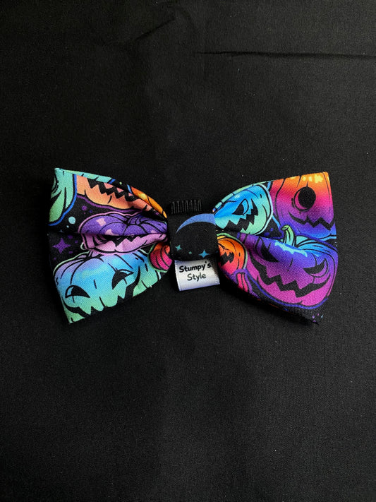 Neon Pumpkins Bow