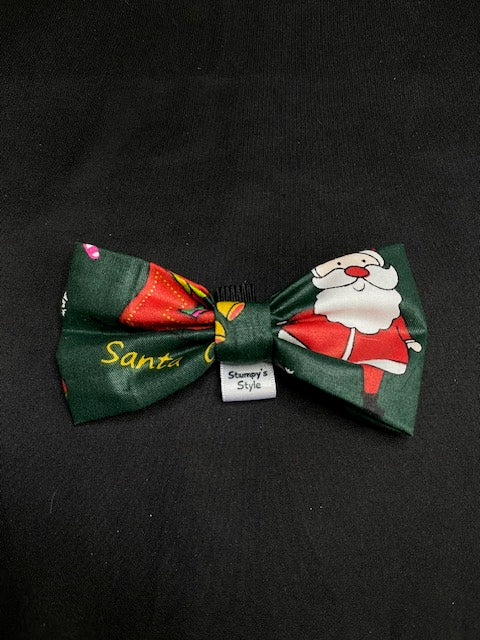 Green Santa Bow