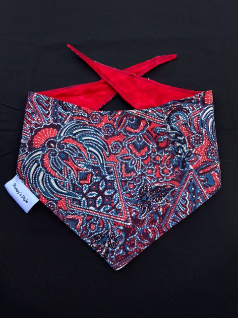 Red & Blue Abstract - S