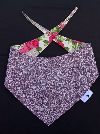 Pink Floral Checked - L