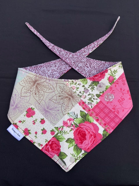 Pink Floral Checked - L